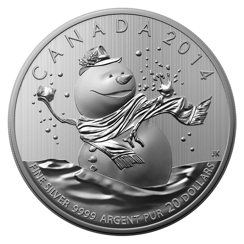 2014 Canadian 20 for 20 Snowman Fine Silver Coin